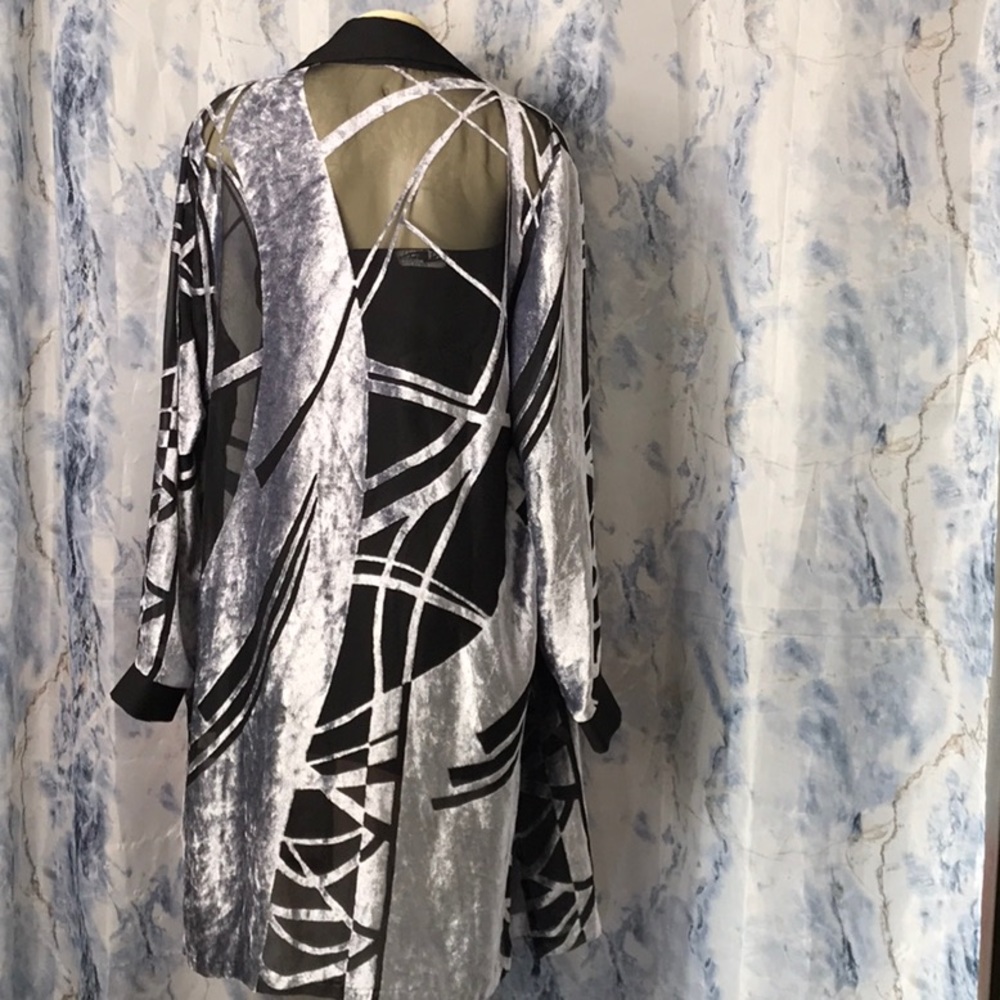 Vintage Connie's Moon Light in Los Angeles open front semi sheer jacket USA made - Picture 5 of 11
